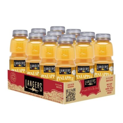Langer Pineapple 100% Juice 15.2oz/12pk